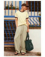 Мужские брюки baggy из рустикальной ткани - BERSHKA