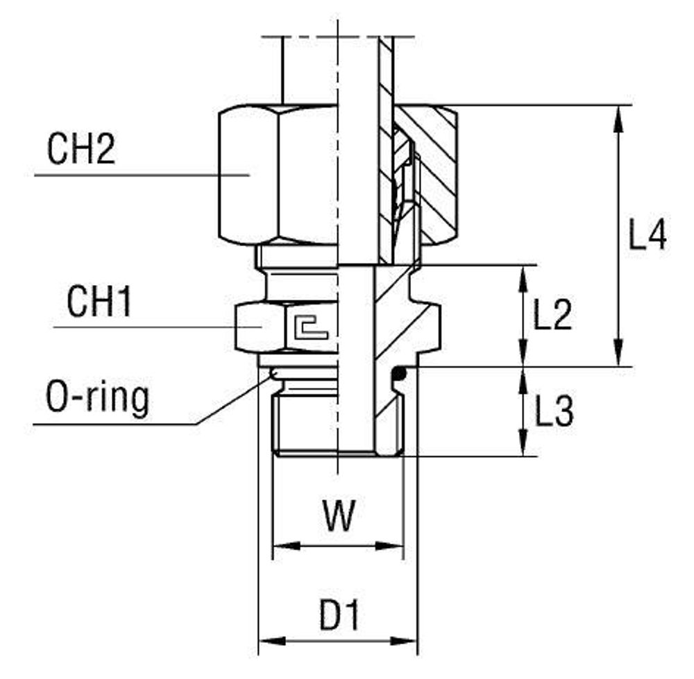 Штуцер FA DL12 UNF 3/4" (корпус) CAST Штуцер FA DL12 UNF 3/4" (корпус) CAST
