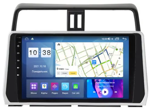 Магнитола для Toyota Land Cruiser Prado 150 2017-2023 - Parafar PF348LUX2UHD на Android 13, Быстрая, QLED, CarPlay, 4G SIM-слот