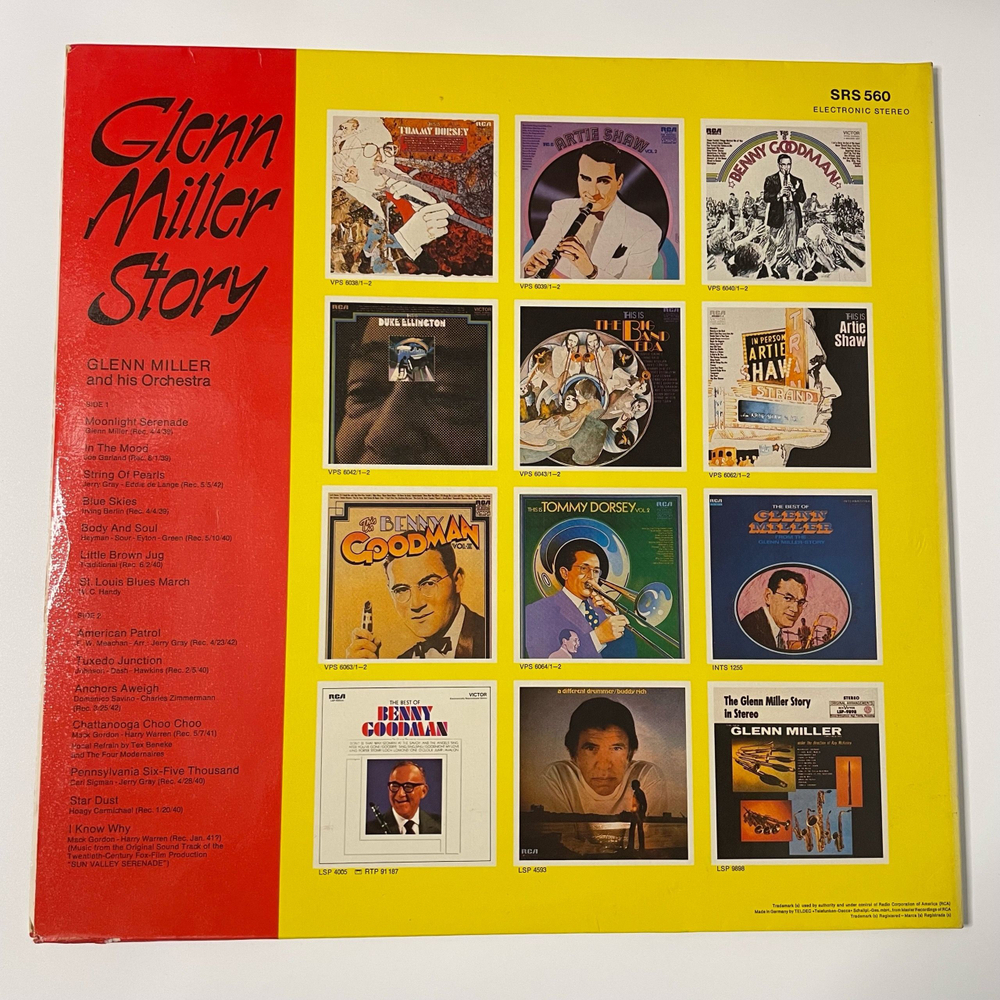 Винтажная виниловая пластинка LP Glenn Miller And His Orchestra, Glenn Miller Story (Германия 1975)