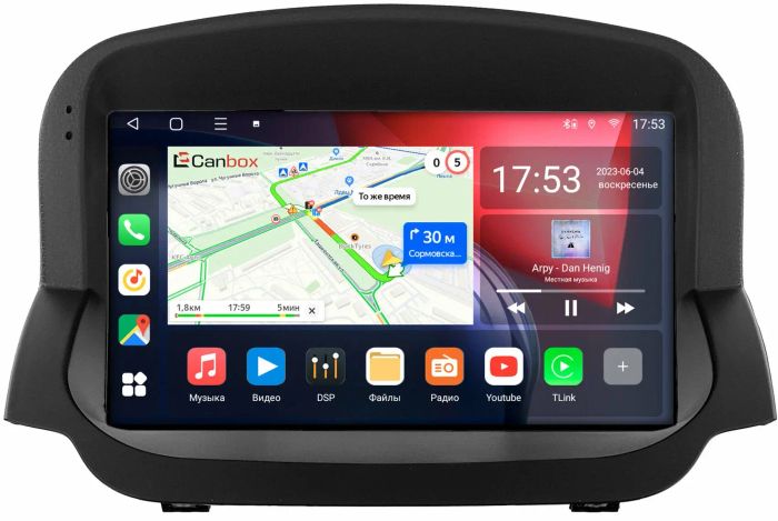 Магнитола для Ford EcoSport 2014-2017 (рамка под кожу) - Canbox 9-2791 Qled, Android 10, Быстрая, SIM-слот