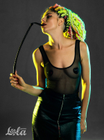 Черный стек 56,5см Lola Games Party Hard Crop Tease Black 1110-01lola