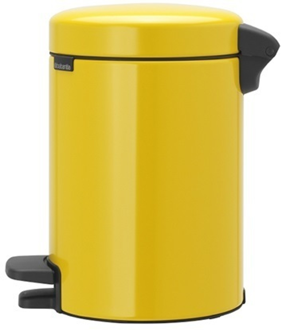 Ведро Brabantia NewIcon 3л желтая маргаритка сбоку