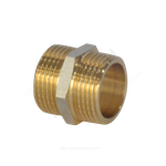Ниппель латунь никель Ду 20 (3/4") НР 9022 ГОСТ 32585-2013 Aquasfera 9022-02