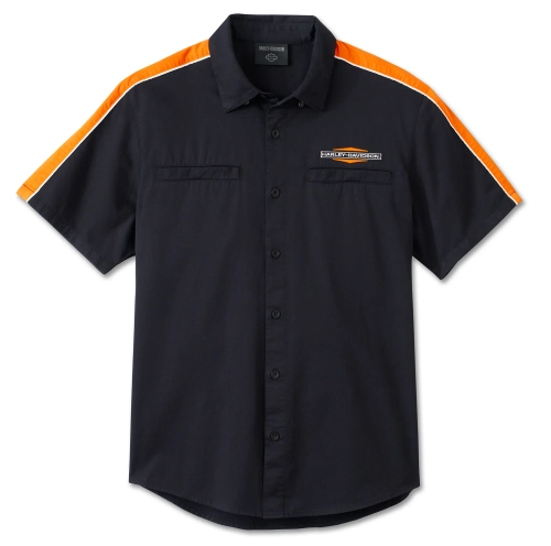 Рубашка Men's Stacked Bar & Shield Short Sleeve Shirt Harley-Davidson