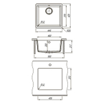 Кухонная мойка Lemark Sinara 440-U 9910072 Шампань