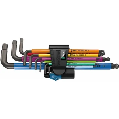 Набор Г-образных ключей 1,5—10 мм Hex-Plus Multicolour HF 1 WERA 05022210001