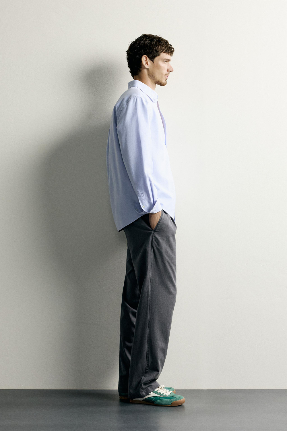 РУБАШКА REGULAR FIT ФАКТУРЫ ОКСФОРД — ZARA