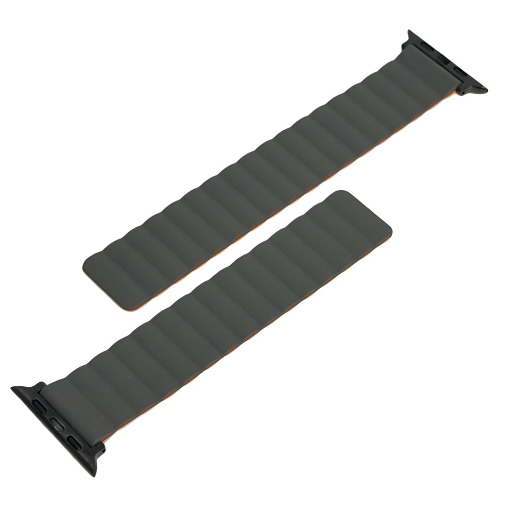 Сменный ремешок для Apple Watch 49/45/44/42мм Keephone Ibands Magnetic Snap (KPIBA49CAHOG) оранжевый