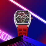 STARKING Pioneer Collection Automatic Mechanical Movement Rubber Strap Watch Men"s Watches Black Dial