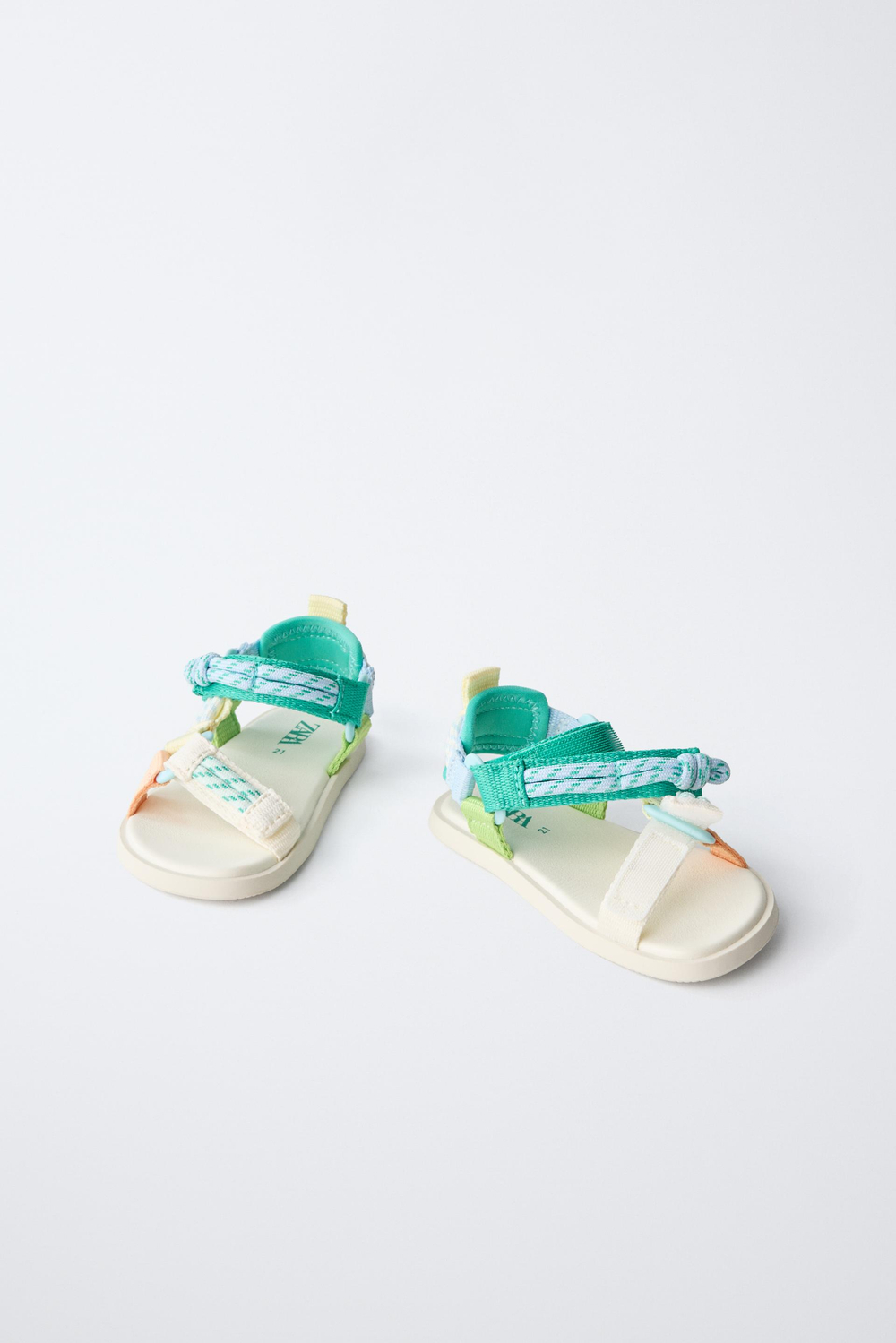 ZARA ТЕХНИЧЕСКИЕ МНОГОЦВЕТНЫЕ САНДАЛИИ BAREFOOT, СИНИЙ