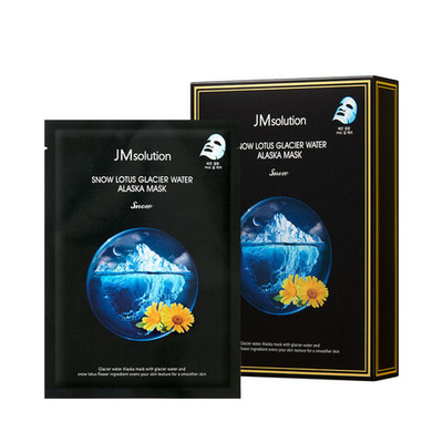 Смягчающая тканевая маска со снежным лотосом и ледниковой водой JMsolution Snow Lotus Glacier Water  30 мл.