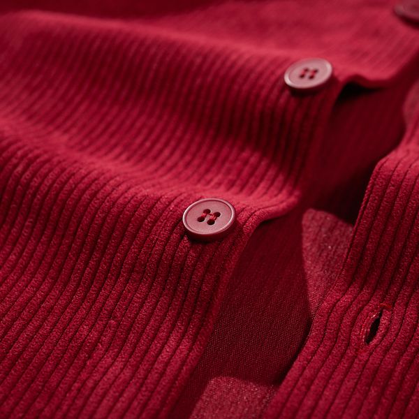 Рубашка Velvet Button Det Бордовый-Горчичная - фото 10