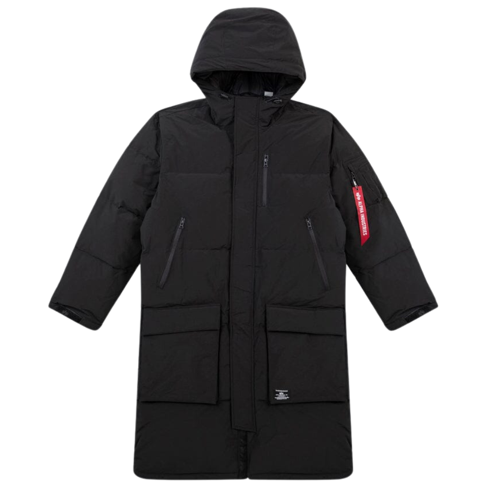 Пуховик Alpha Industries Carson Long Relaxed Fit Puffer Black (Черная)