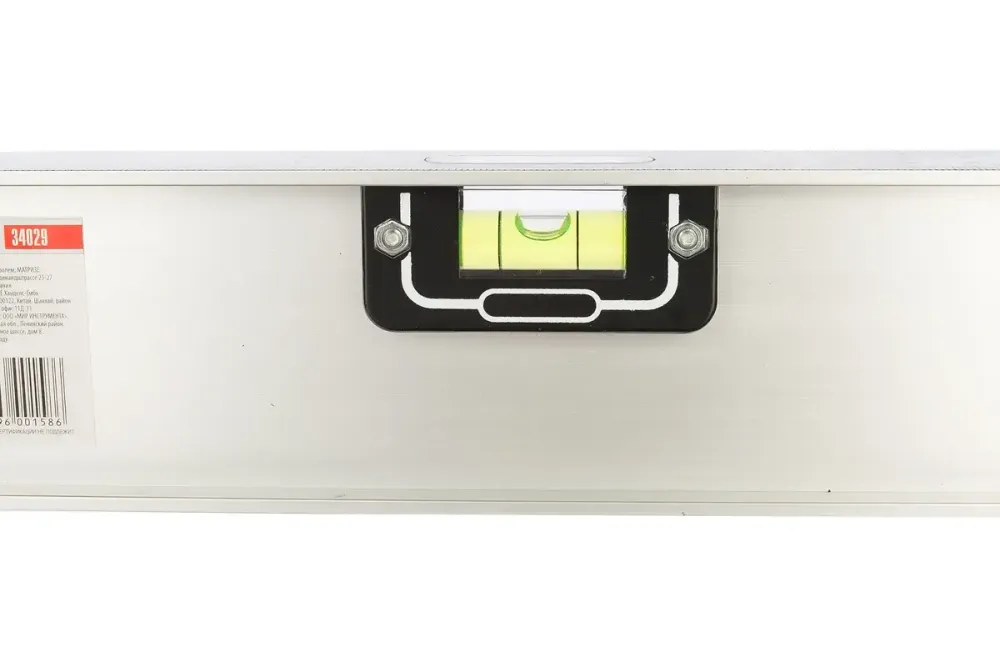Уровень алюминиевый "Рельс", 1000 мм, 3 глазка (1 поворотный) Matrix, 34029