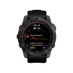 Умные часы Garmin Fenix 7X, 51mm, Sapphire Solar Carbon Gray DLC Titanium with Silicone Black Band (010-02541-11)