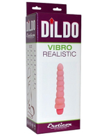 Ребристый гнущийся вибратор UltraSkin Vibro Realistic (Цвет: телесный)