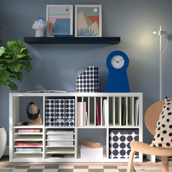 IKEA KALLAX  (ИКЕА КАЛЛАКС)  -  Вставка с 4 полками - белая 33x33 см