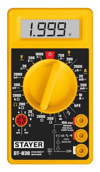 STAYER DT-838 Цифровой мультиметр (45306)