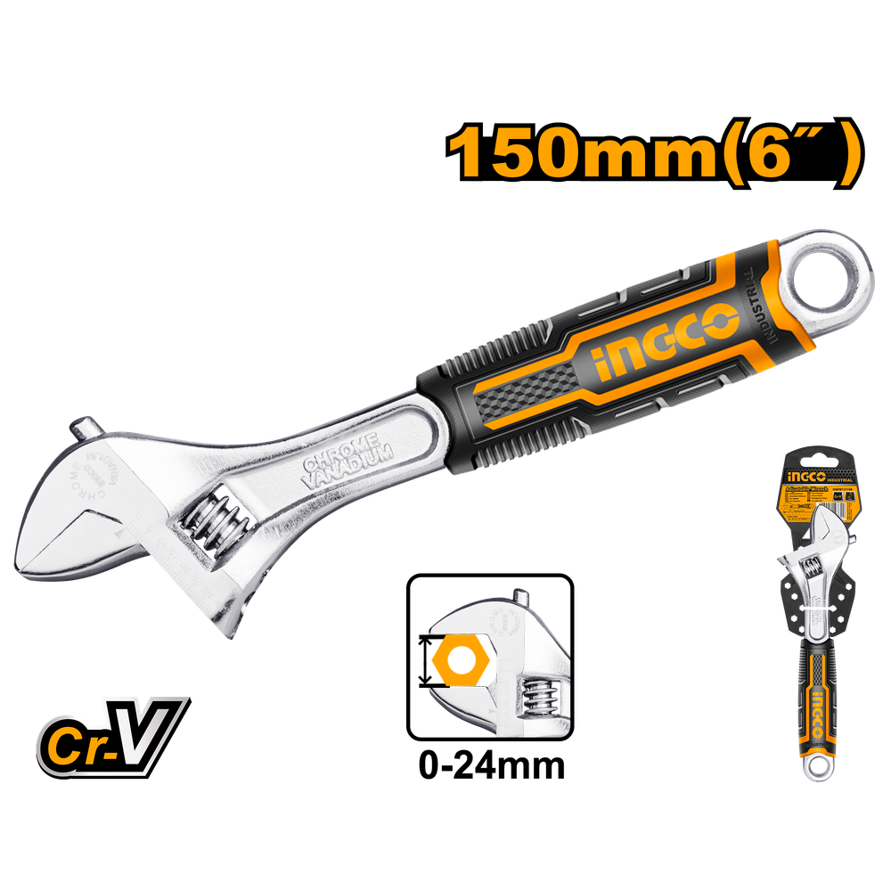 Разводной ключ INGCO HADW131068 INDUSTRIAL 150 мм