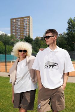 Поло Wildlife Badger белое