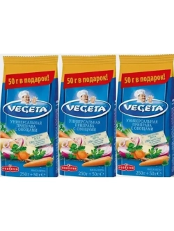 Приправа универсальная Vegeta с овощами 250 г + 50 г х 3 шт
