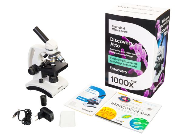 Микроскоп Levenhuk Discovery Atto Polar с книгой