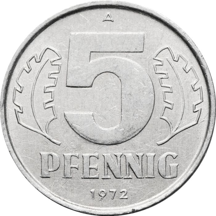 5 пфеннигов 1972 Германия (ГДР)