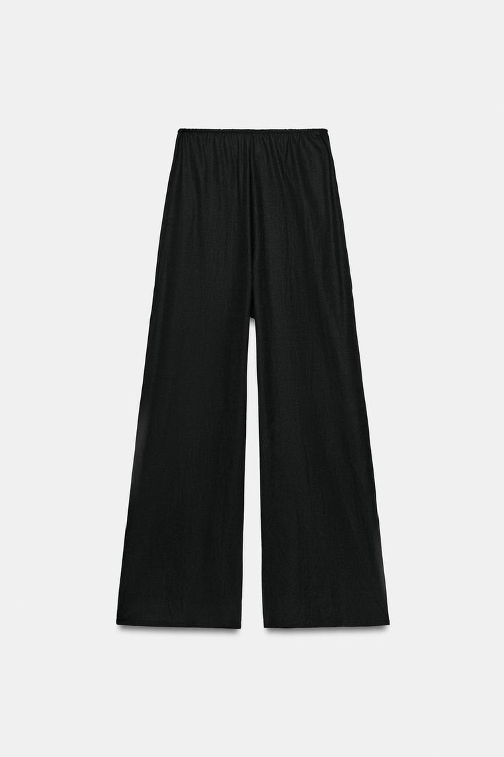 ZARA БРЮКИ ПРЯМОГО КРОЯ, ЧЕРНЫЙ