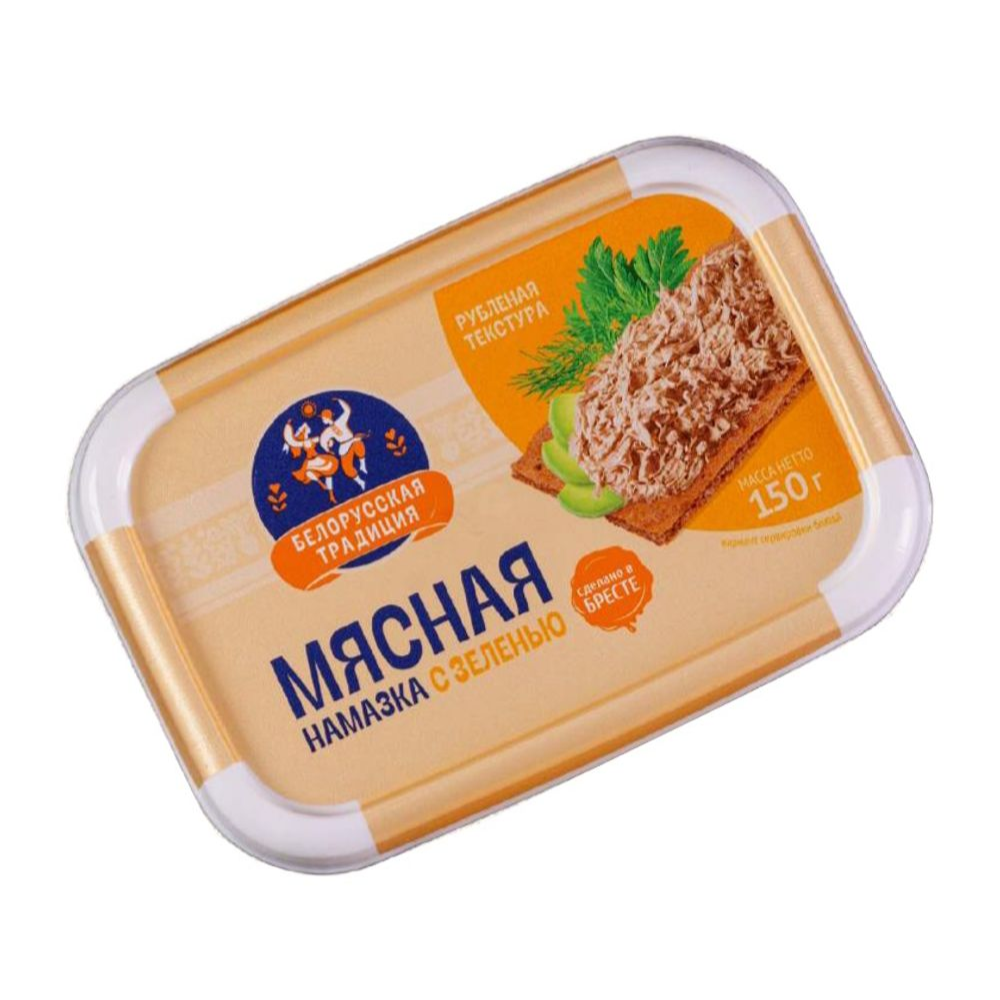 Намазка Белорусская традиция мясная с зеленью 150 гр