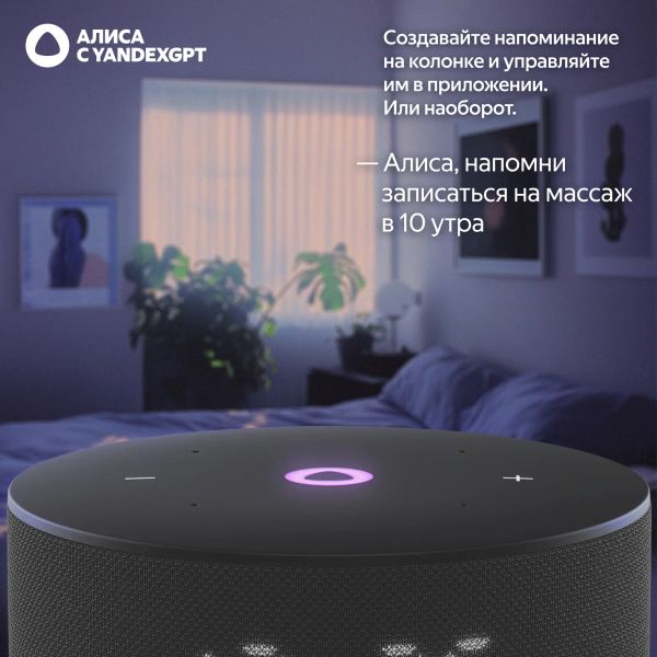 Умная колонка Яндекс Станция Мини 3 с Алисой, Черный | Black