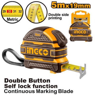 Рулетка 5х19 мм SUPER INGCO HSMT08519-1