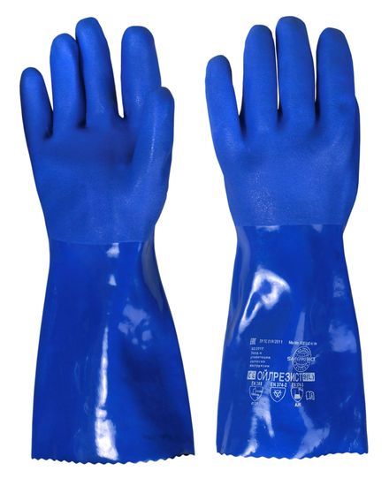 Перчатки Safeprotect ОЙЛРЕЗИСТ (интерлок+ПВХ, дл.35см (К80 Щ40)