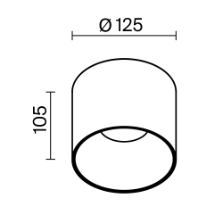 Потолочный светильник Technical C064CL-01-25W4K-RD-WB