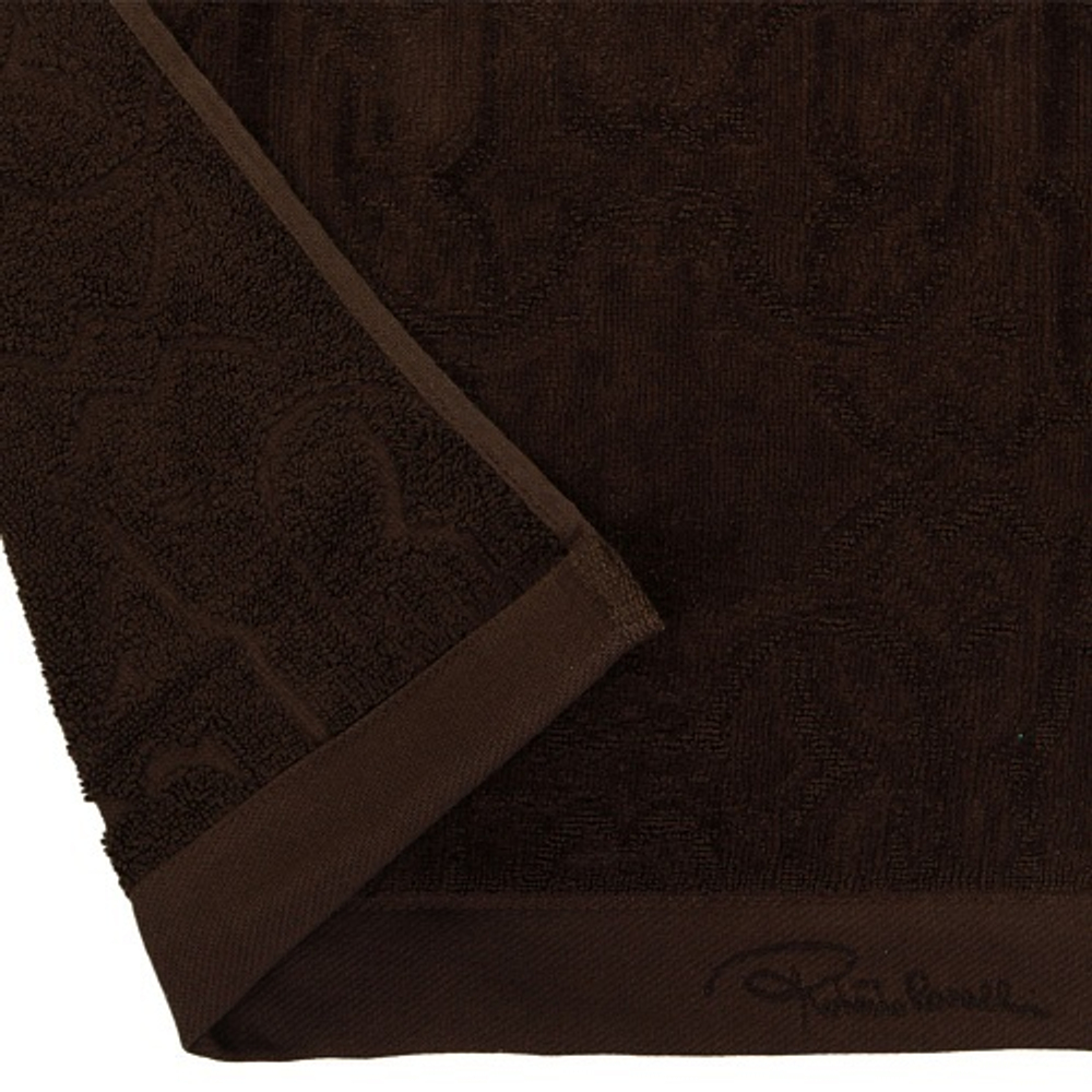 Полотенце 100x150 Roberto Cavalli Logo коричневое