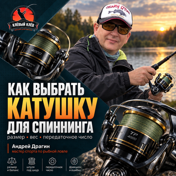 Как выбрать катушку для спиннинга: размер, вес и передаточное число