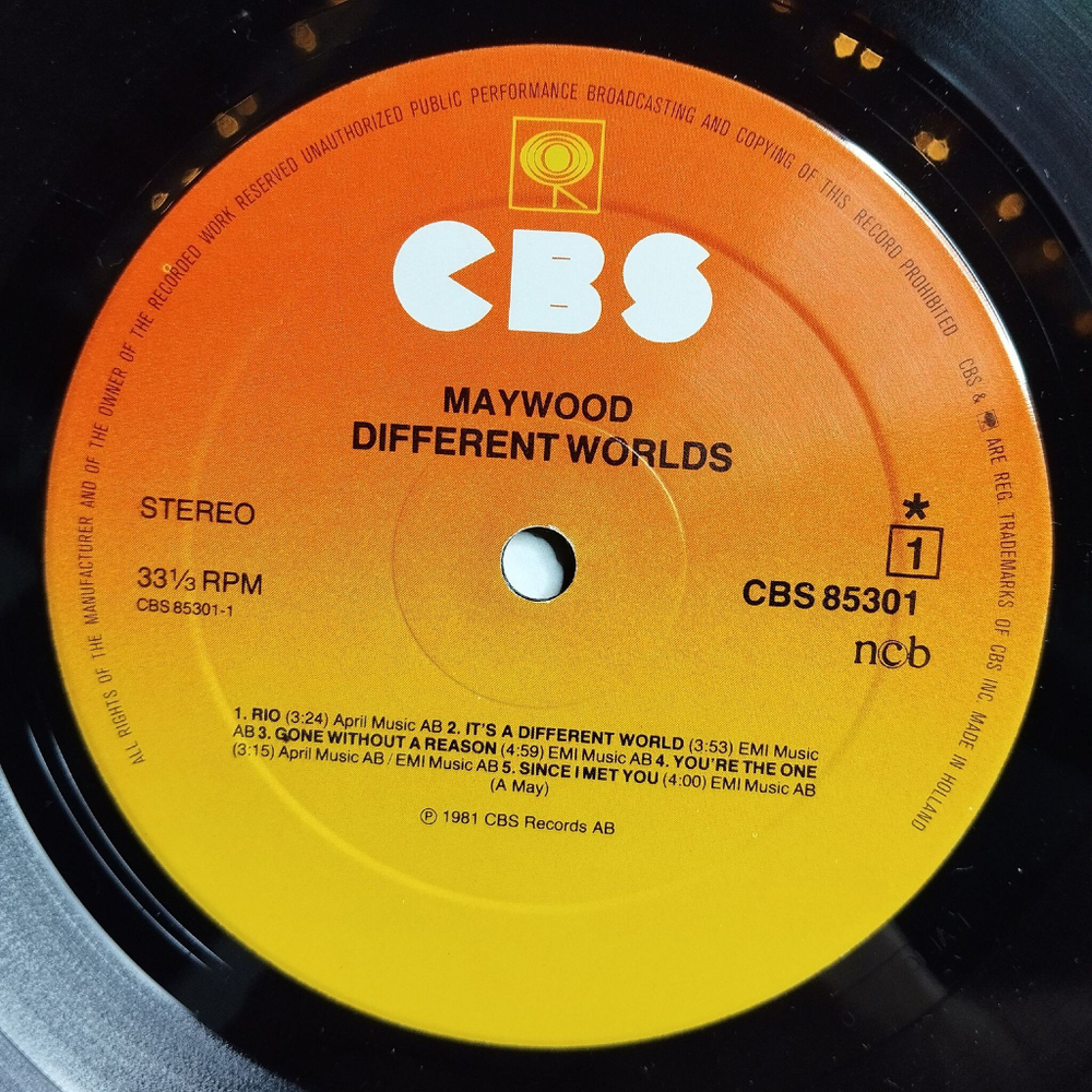 Винтажная виниловая пластинка LP Maywood Different Worlds (Швеция 1981)