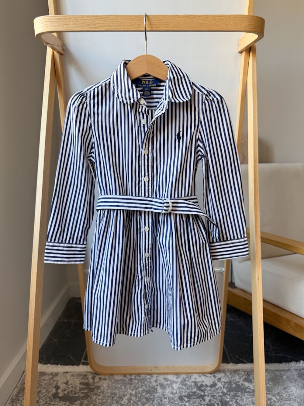Хлопковое платье-рубашка Polo Ralph Lauren, 98