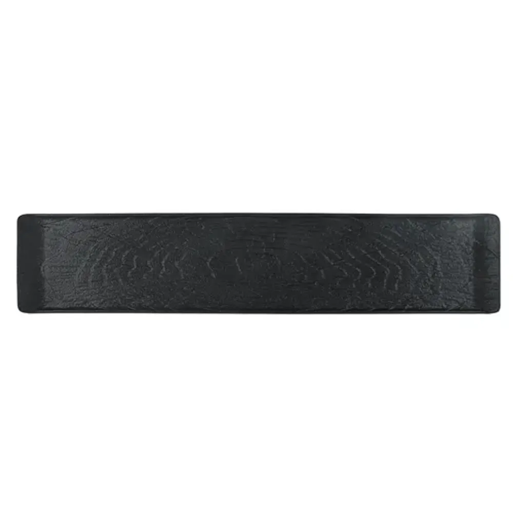 Блюдо прямоугольное 47*10 см h2 см для закусок с бортами Side Up2 Black Raw Wood P.L. [3]