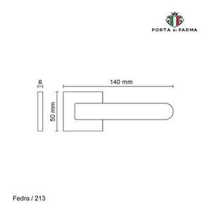 Ручка раздельная PORTA DI PARMA Fedra BL черный