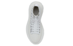 Alexander McQueen Tread Slick Boot Graffiti White Silver Women"s