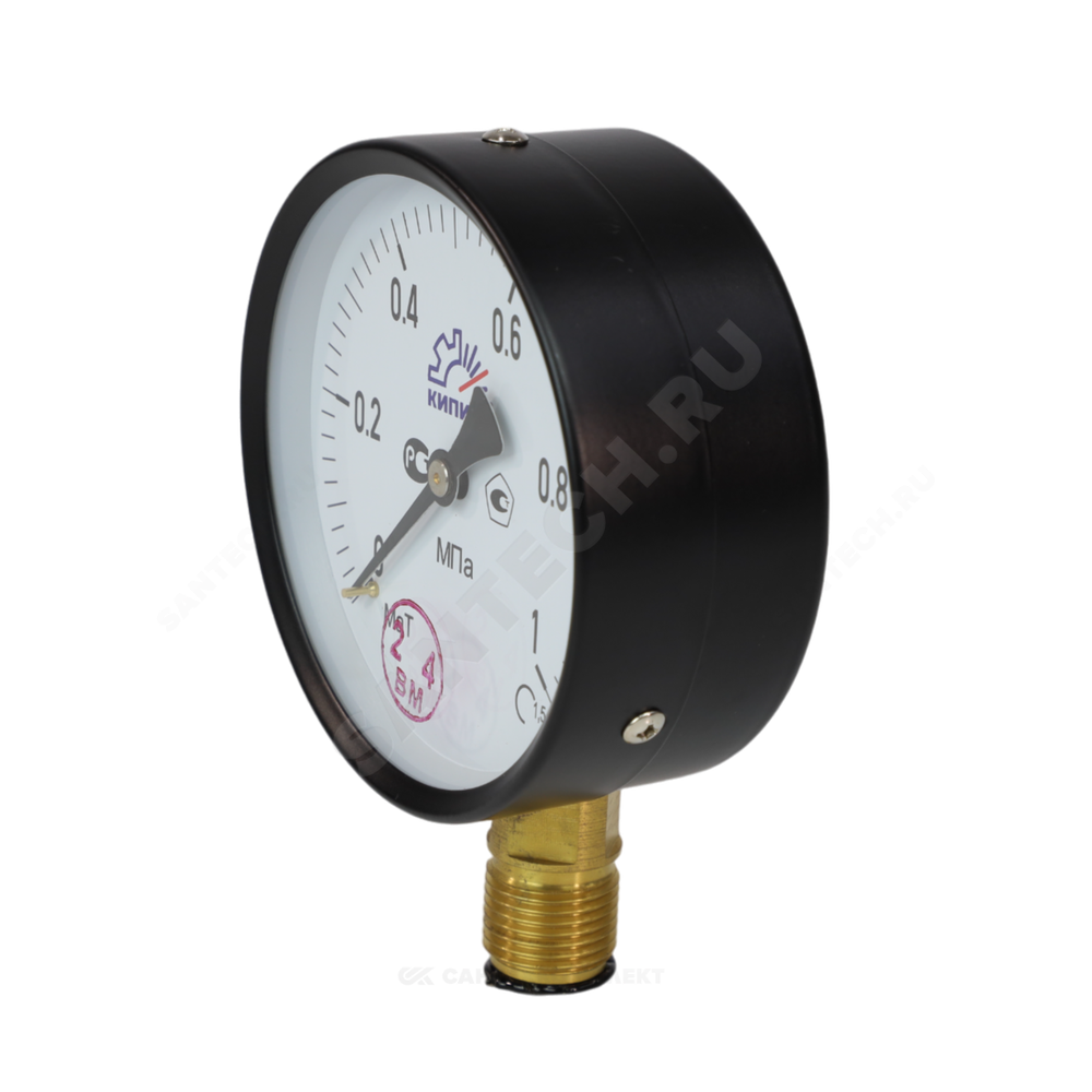 Манометр МаТ-100 радиальный Дк100мм 0-1,0 МПа кл.1,5 G1/2" Пензапромарматура 053102100