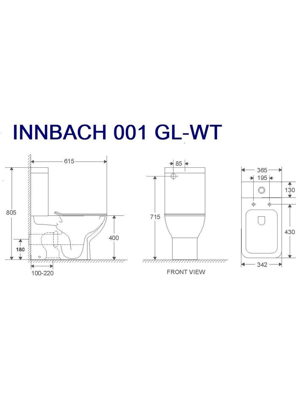 Унитаз компакт  WeltWasser WW INNBACH 001 GL-WT  10000009968 белый глянец