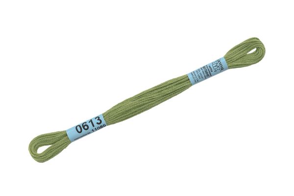 Мулине Gamma 100% хлопок, цв.0613 св-оливковый, 24 мотка по 8 метров