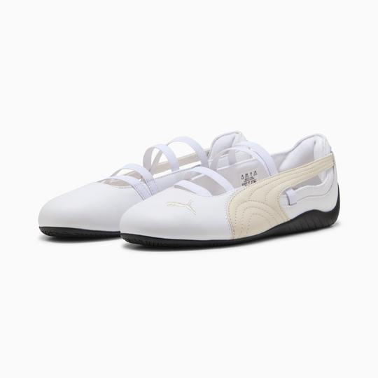 PUMA Женские кроссовки-балетки Speedcat Ballet, белый/бежевый