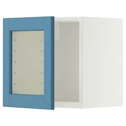 IKEA METOD  (ИКЕА МЕТОД)  -  Шкаф навесной со стеклянной дверцей - белый/Lerhyttan синий 40x40 см
