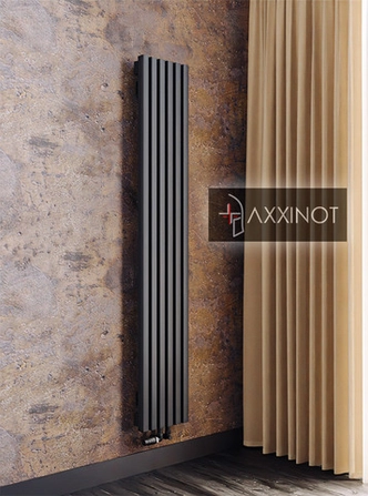Axxinot Fortalla V 500 - вертикальный трубчатый радиатор высотой 500 мм, черный