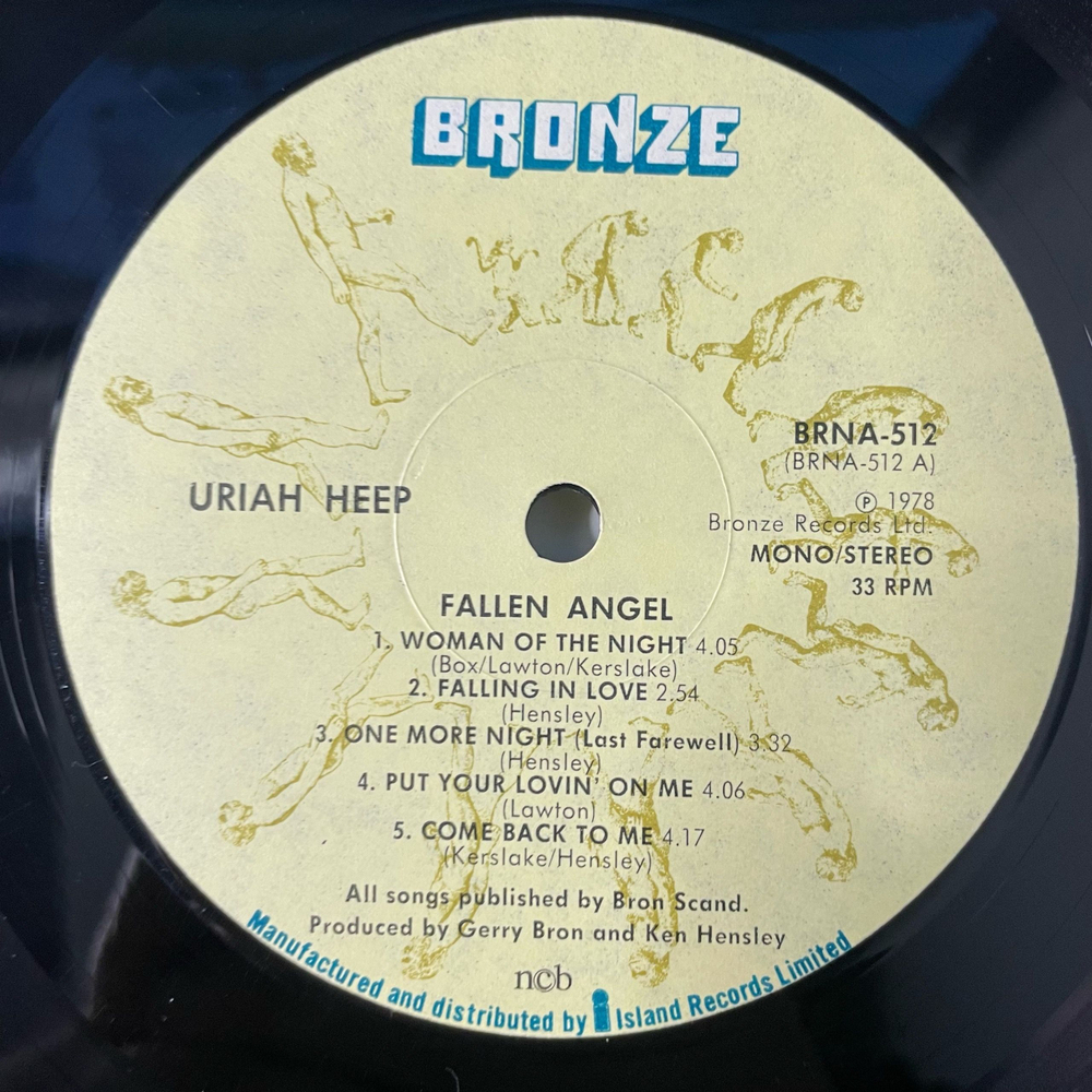 Винтажная виниловая пластинка LP Uriah Heep Fallen Angel (Швеция 1978)
