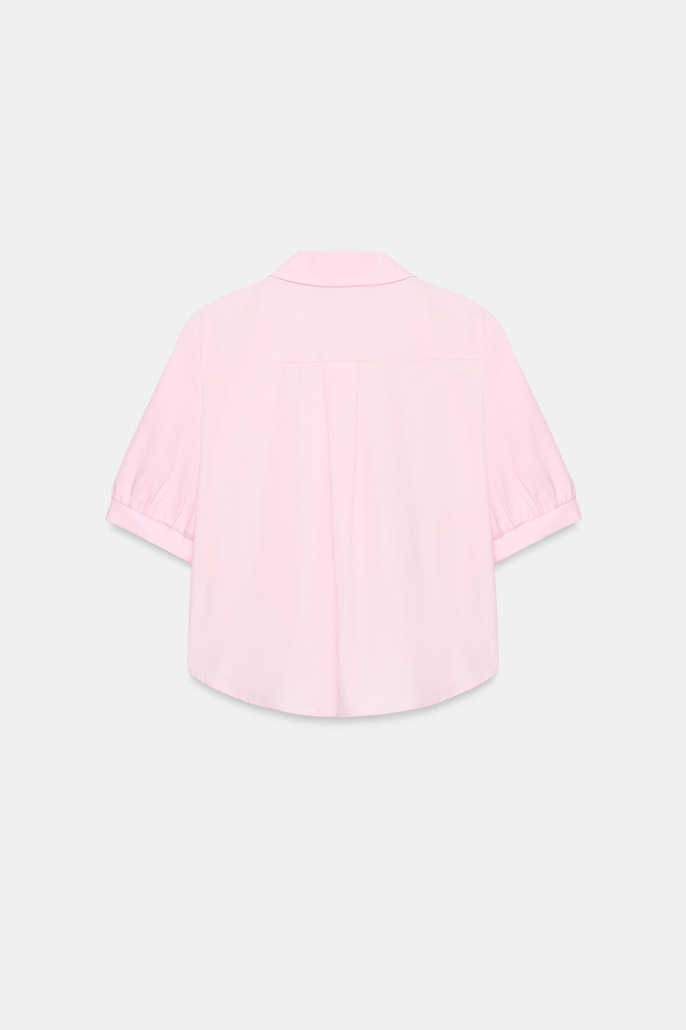 РУБАШКА ИЗ ПОПЛИНА С ЖЕМЧУГОМ — ZARA