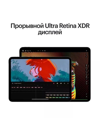 13" Планшет Apple iPad Pro 13 2024 M4, 256 ГБ, Wi-Fi + Cellular, space black